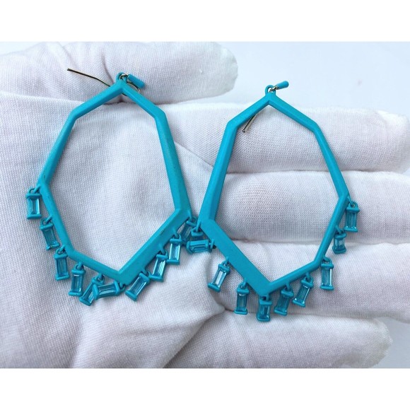 Karen Scott, Tomas , Crystal Turquoise Earrings, Authenic - Picture 6 of 11